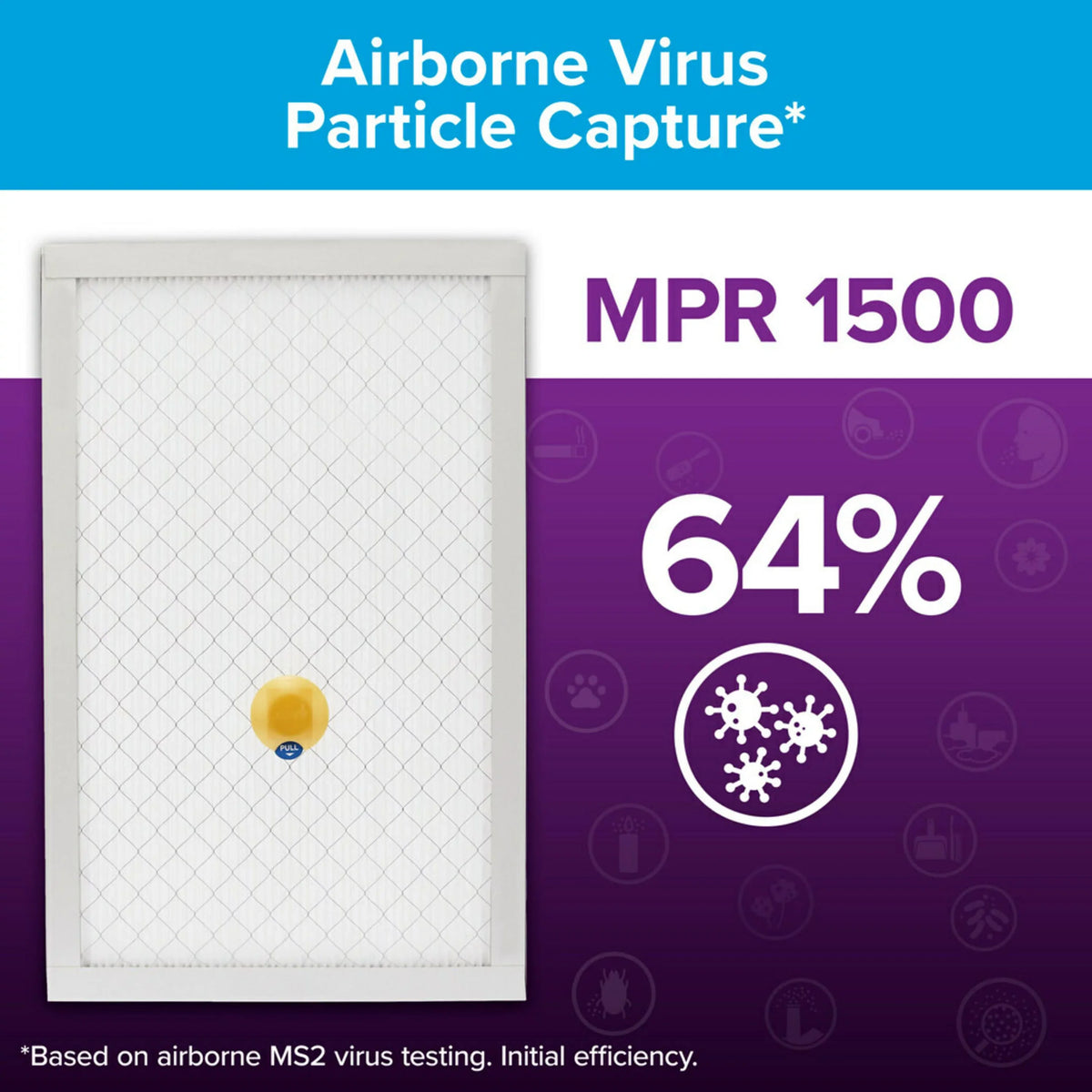 Filters MERV Filtrete Virus Smart 16x20x1, Air Furnace 4 Viruses, 1500 MPR, Filter, 12, Captures Bacteria, by Allergen, 3M, Bacteria & and Allergens, HVAC