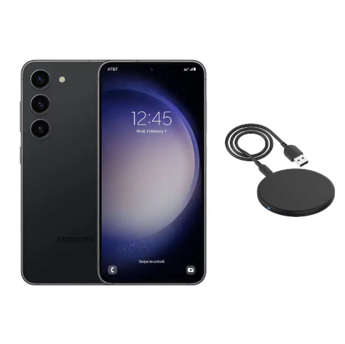 Samsung 256GB w/ Restored Galaxy Black Charger Only) Phantom 5G S911U S23 (Refurbished) Wireless (T-Mobile