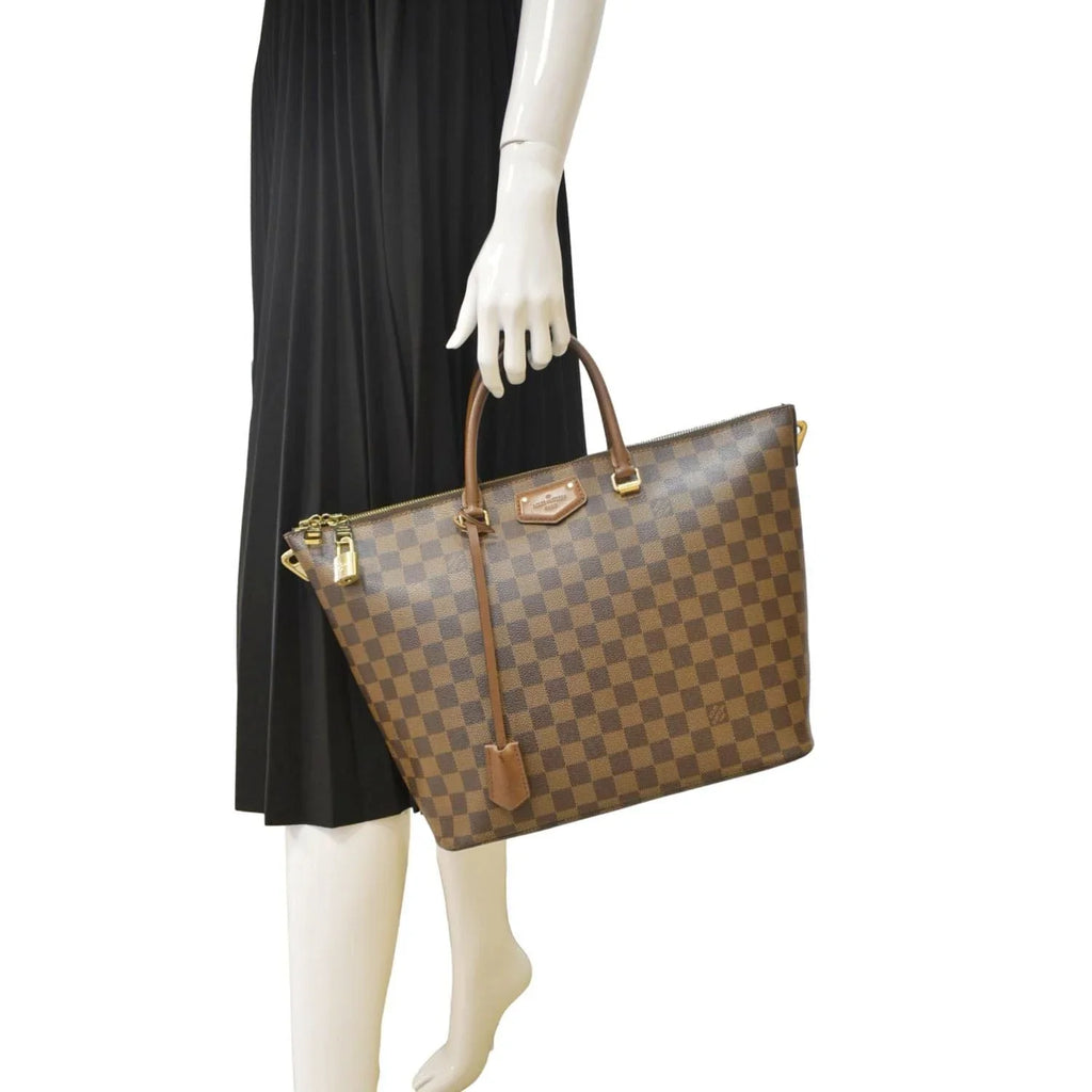 Ebene Bag Pre-owned LOUIS Tote Damier VUITTON Brown Belmont