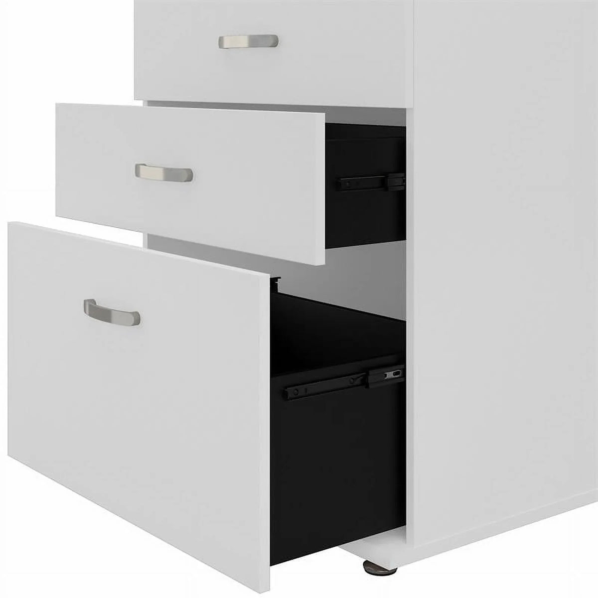 Wood in - Storage Engineered with Garage Row Drawers Cabinet White Pemberly