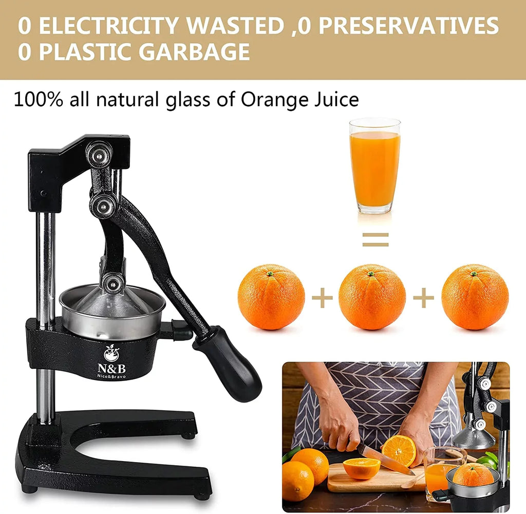 Squeezer, Manual Commercial Juicer, Orange Citrus Hand Press Grade Professional Grey