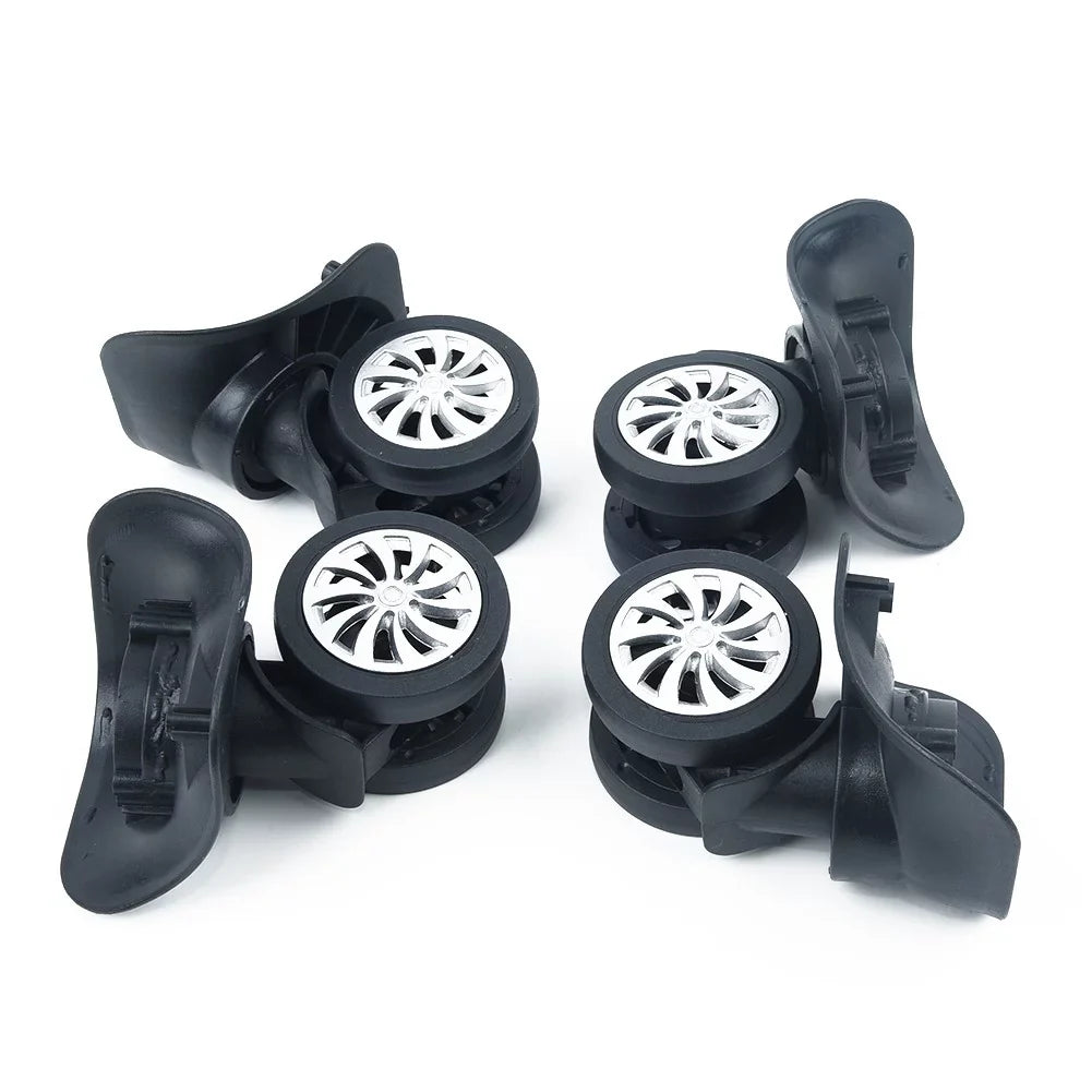 Suitcase Universal Yuri Wheels Luggage Wheel 4 Replacement Swivel Black Set