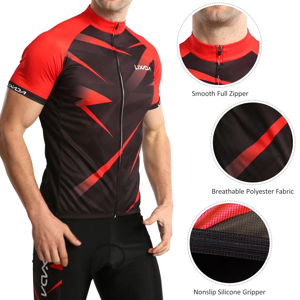 Sleeve Cushion Shirt Mtb Bike Sleeve Jersey,Breathable Shirt And Bike Set Bike Breathable Shirt Padded Suit Mtb And Men Sleeve Men's Shirt+3d Lixada Sleeve Padded Set Qahm Cycling Zdhf Padded And