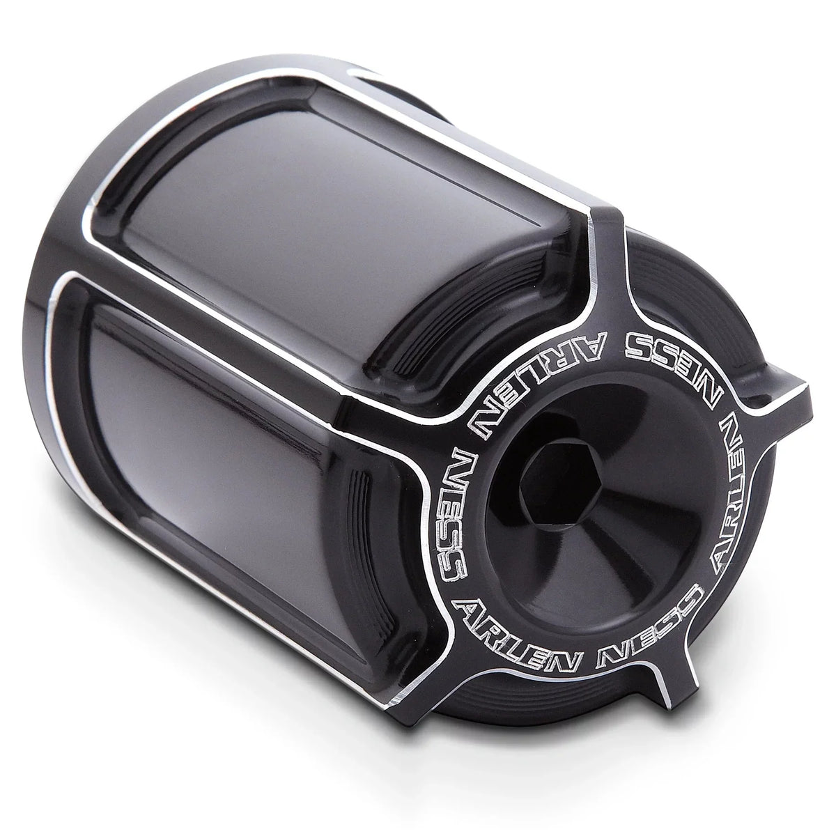 Billet Re-Usable Arlen Ness (03-463) Filter Black Beveled Oil