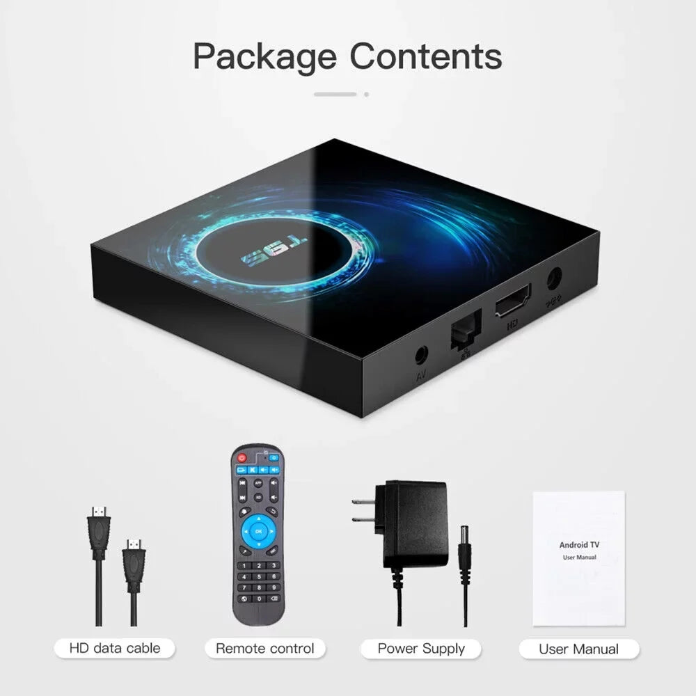 Living JahyShow Ease TV Smart Box - Streaming Quad-Core 4GB+64GB, Android T95 Room, 10.0 Media,