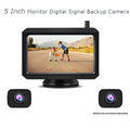 Camper,Trailer Rear Cameras, Camera Dual Digital Camera Channels Camera Waterproof Reverse Car, Trailer Wireless for Kit, View Truck, BackUp RV,