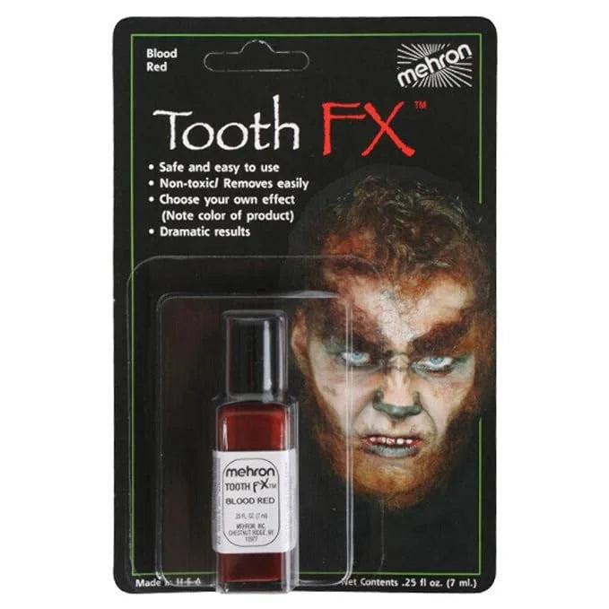 FX (.25 Brush Tooth Mehron Makeup (Blood Red) with ounce)