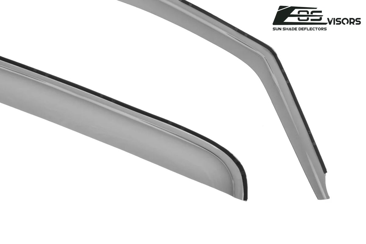 Fits Online Extreme Vents 2014-2018 TINTED ALL | EOS Style Side SMOKE Chevrolet Guards Silverado Models Cab Window Deflectors Store IN-CHANNEL 1500 Rain Visors Crew
