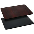 Pack Mahogany Reversible Top Laminate Glenbrook Rectangular Black 24'' Top Table 30'' With X Or 3