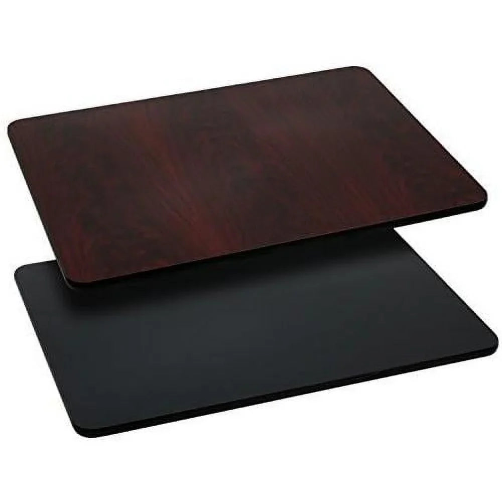 Pack Mahogany Reversible Top Laminate Glenbrook Rectangular Black 24'' Top Table 30'' With X Or 3