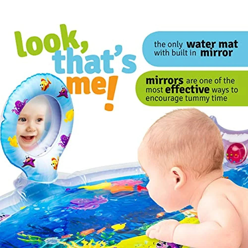 Growth Mirror rattles and Stimulation mat time Inflatable Play Activity The Water Infants Your Splashin'kids Center Toddlers Premium Perfect Time Tummy Fun Baby's with