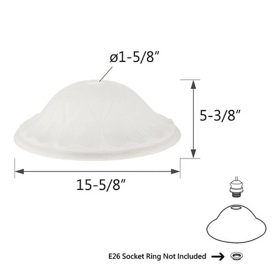 Glass Lamp 15-5/8" Swag Height. 5-3/8" Torchiere for Shade Diameter and Medium Lamp, Base Creative Frosted Socket x 23116-01 Pendant, Aspen