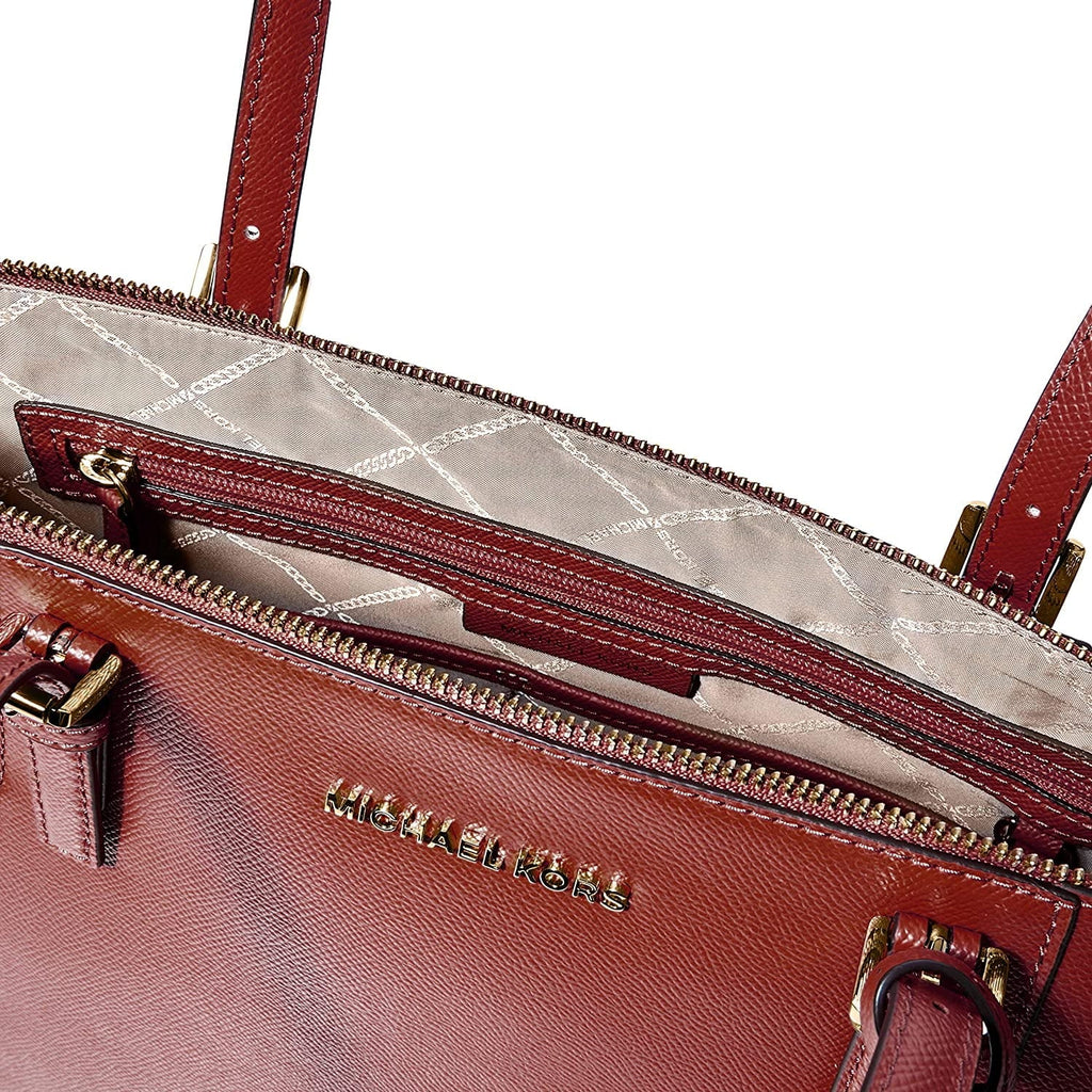 MICHAEL Womens Kors Top-Zip 30F2GTTT8L-626 Set Michael Tote (Brandy) Jet