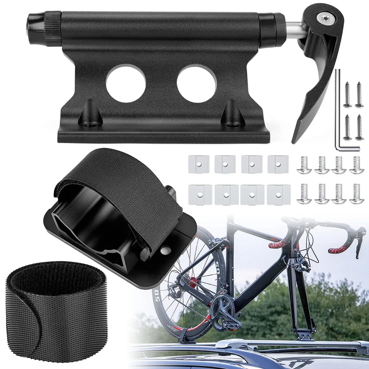 Rack Bed Holder QR Bike Mount Fork Heavy-Duty Block Pickup Truck Set Mount Fork