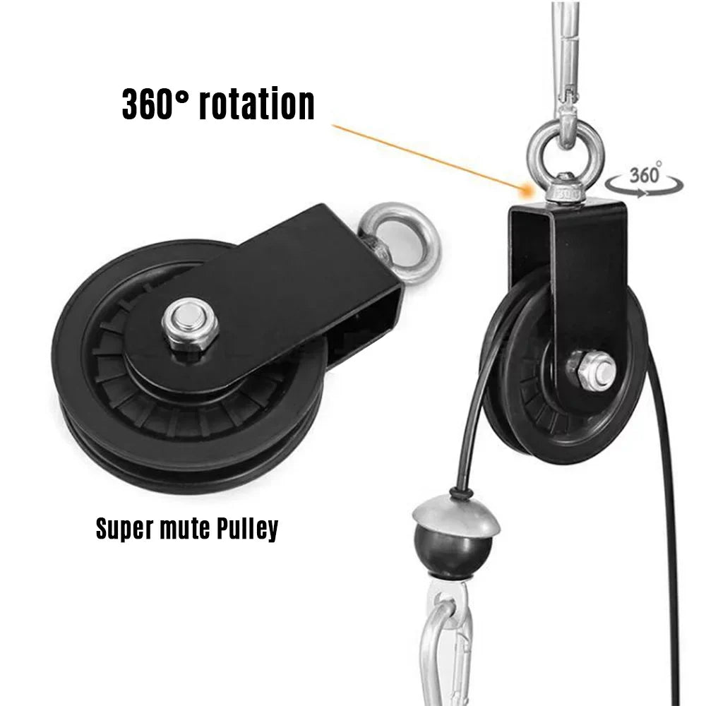 System Gym Detachable Arm 360 Tomfoto Degree Triceps Rotation Super-Silent Loading Strength Attachment with Pin Cable Upgraded Home Machine Fitness Biceps Pulley Pulley Training Equipment Workout