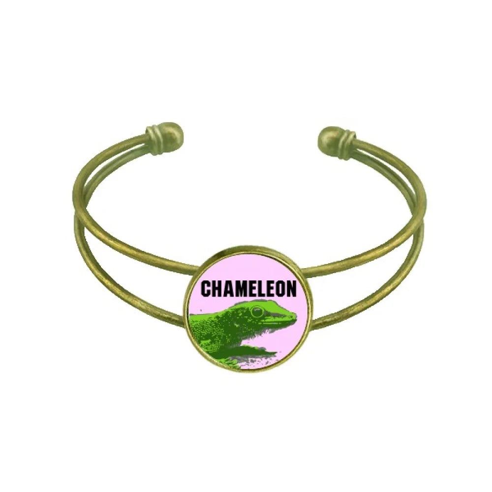 Africa Chameleon Retro Cuff Jewelry Bracelet Open Bangle Madagascar