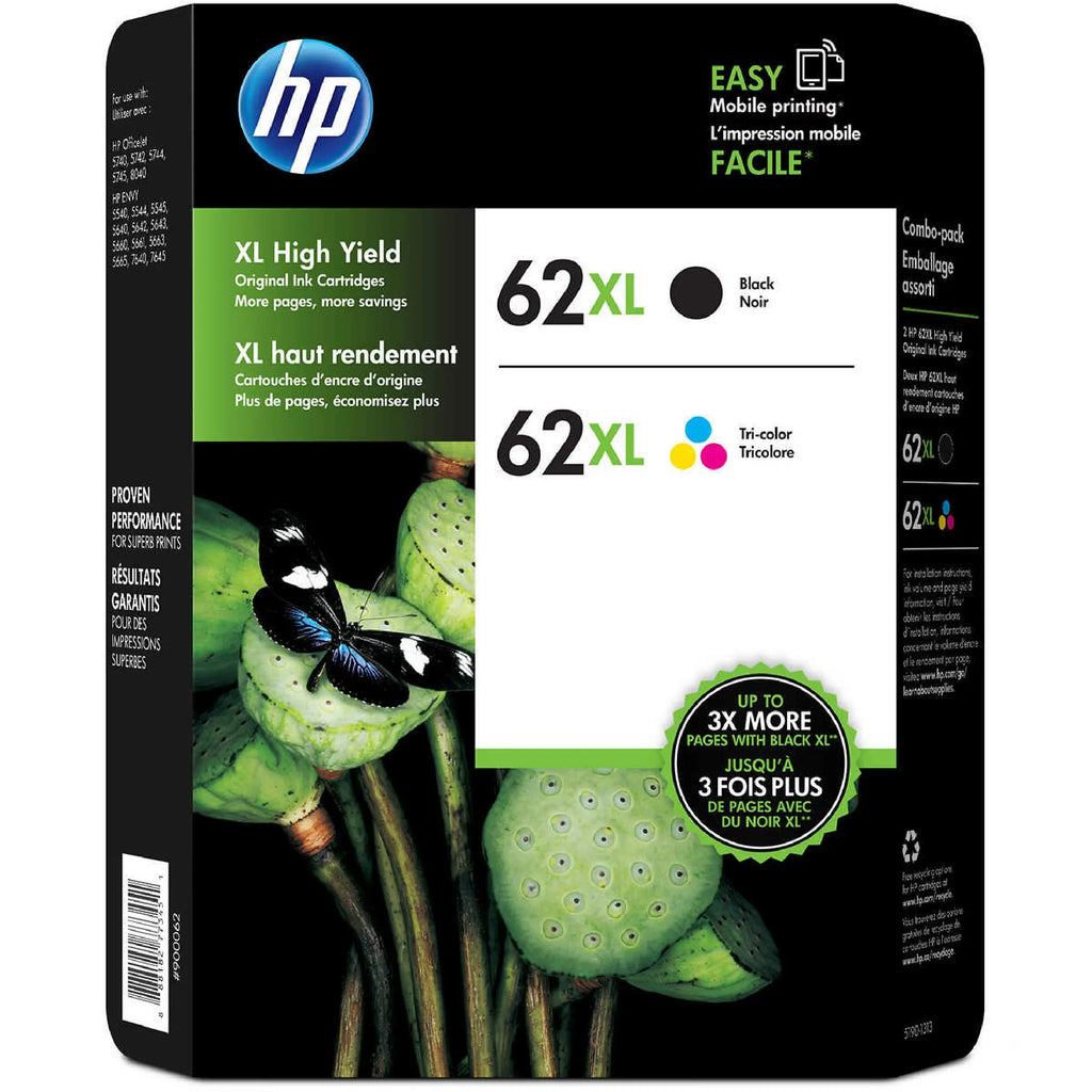 Ink Combo Cartridge 62XL HP Black & Color Ink