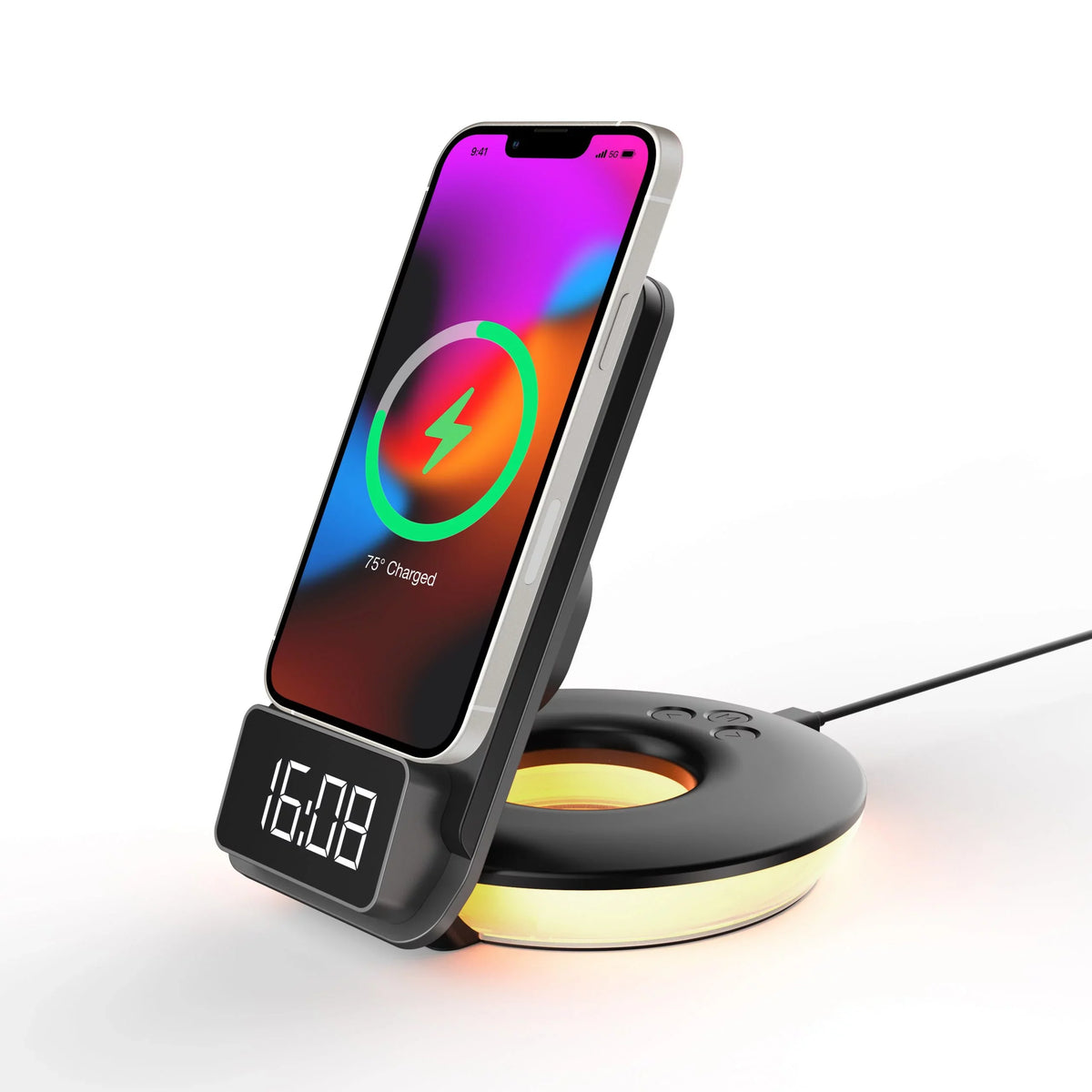 Wireless 3-in-1 Black - Touch Station, Lamps Charging RS7 Rexing Table-Desk Control,