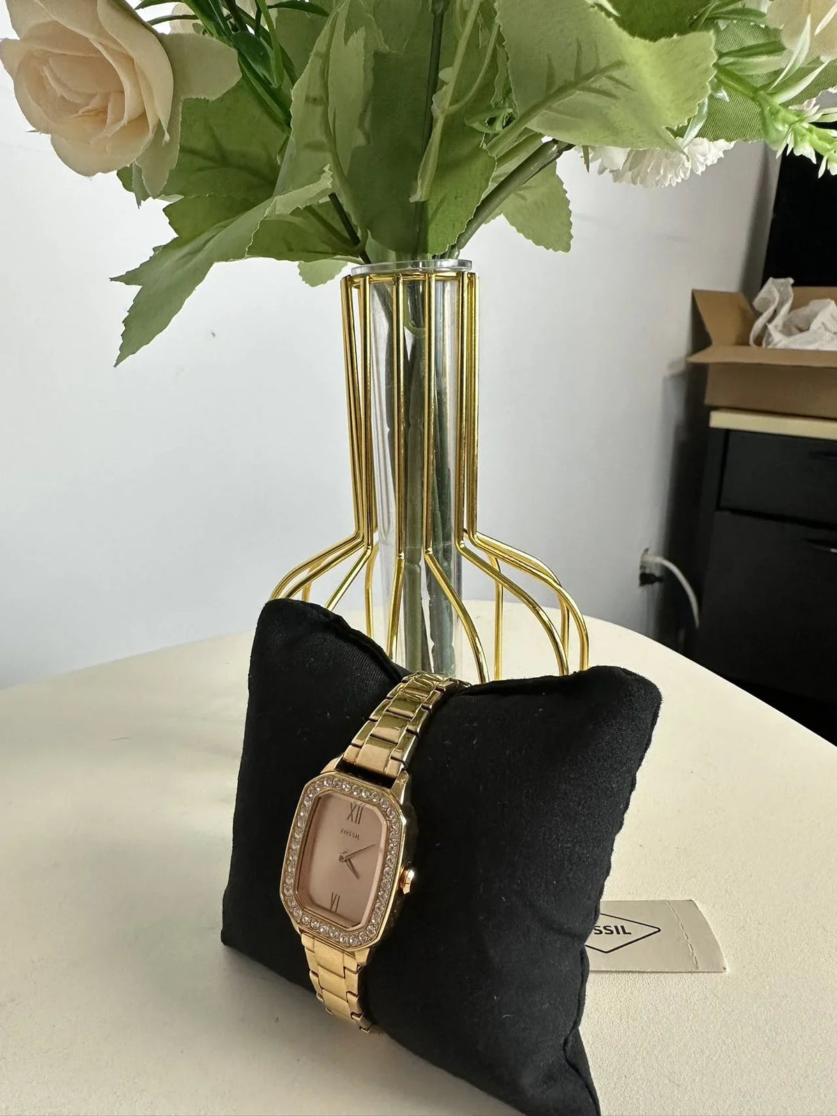 Watch Rose Two-Hand Gold-Tone Fossil Stainless Steel Rilynn BQ3670