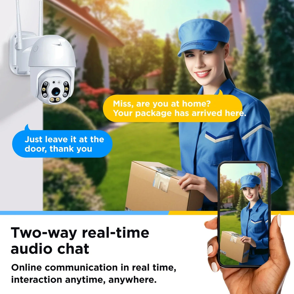 3mp Ultra Camera Night System, Outdoor for Security WiFi Hd Alarm With Camera Security 2k Waterproof 360 Home Vision, with Camera,