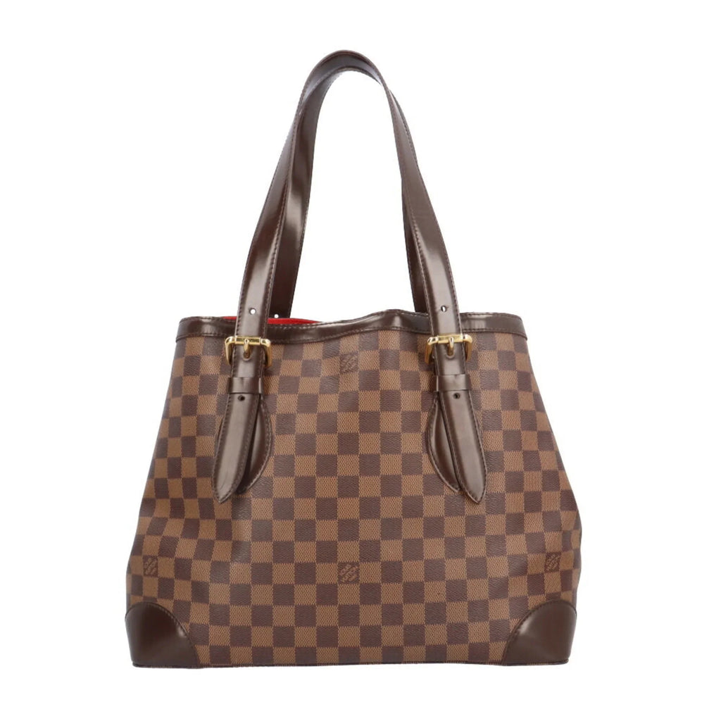 VUITTON Louis BRB03130000004147 Pre-Owned Shoulder N51204 LOUIS Damier MM (Good) Hampstead Women's Bag Vuitton Canvas Brown