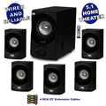 5.1 Theater Speaker with 4 Bluetooth and AA5171 Cables System FM Acoustic Extension Audio Home
