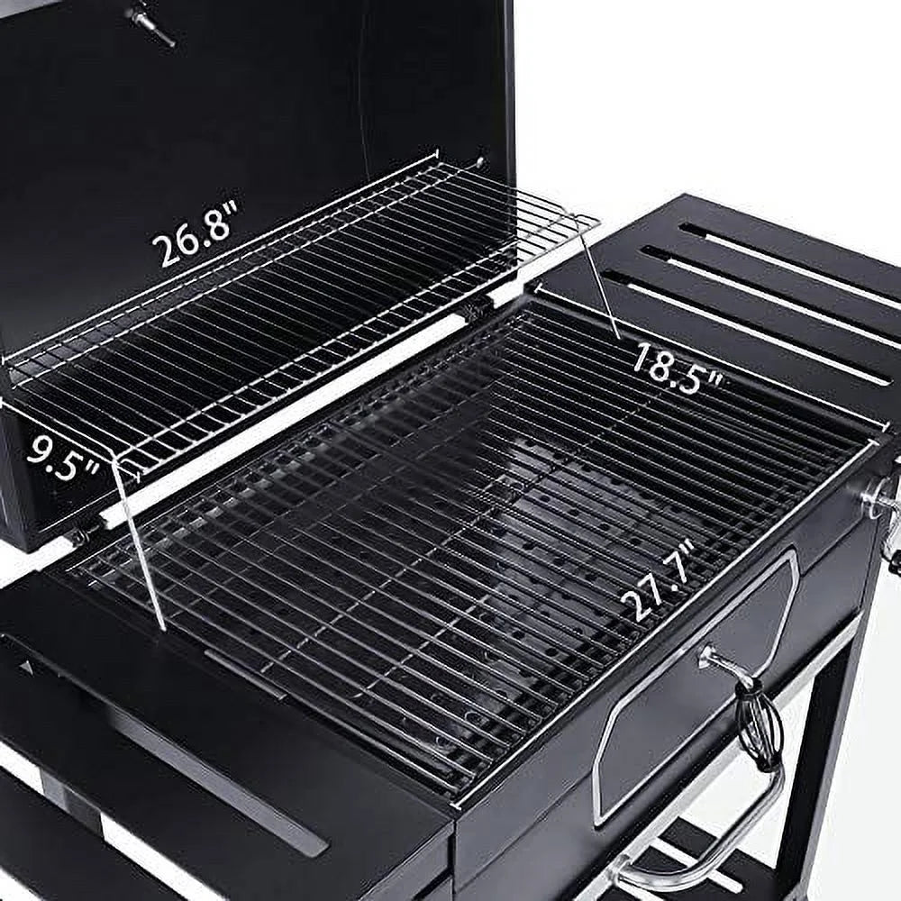 30-Inch BBQ Patio Charcoal Black, Picnic CD2030AN Backyard Large Camping Cooking, Grill, Royal Smoker Deluxe Gourmet