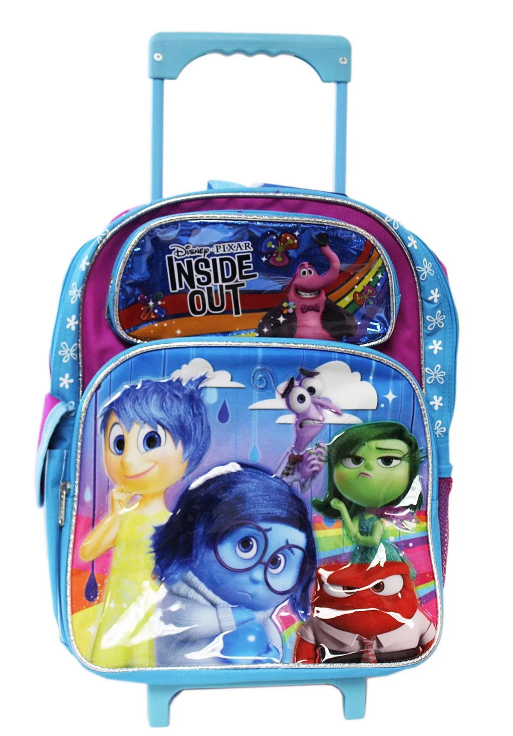 Size (16in) Backpack Pixar's Full and Blue Purple Inside Rolling Out