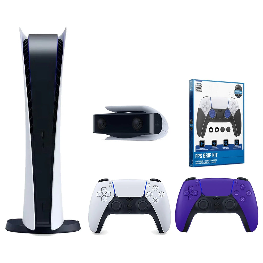 HD Precision Rings FPS 1080p Grip Edition Bundle Aiming Kit Surge Purple Sony with Camera Extra and Digital Playstation Controller, Console With 5