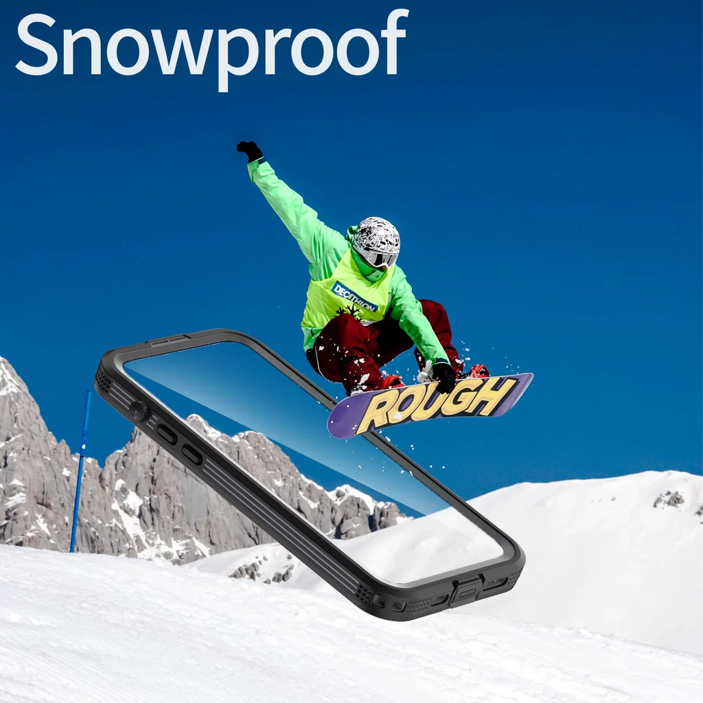 '- Military 6H for iPhone Pro Protector for Built-in 14 with 6.1" Pro [Real Underwater][14FT Case MagSafe] Screen iPhone 360][IP68 Dropproof][Dustproof][Compatible 14 Waterproof, Black
