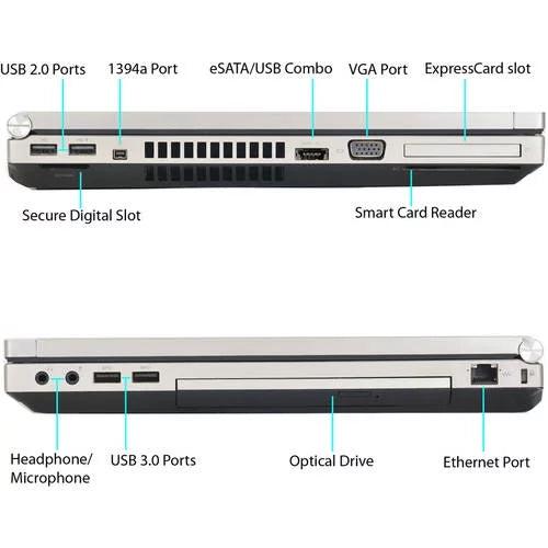 Memory, i7-3720QM Used Intel 15.6" 8570P Pro PC 8GB and Drive EliteBook 10 750GB Laptop with Windows Core HP Hard Processor,