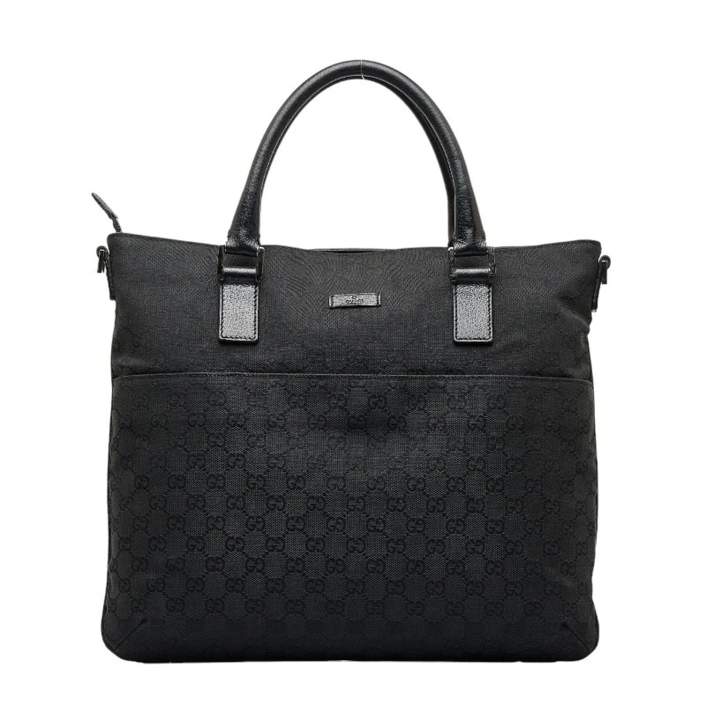 GG handbag Pre-Owned bag 122797 GUCCI leather Gucci (Good) tote ladies black canvas