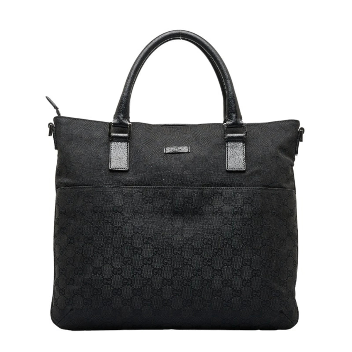 GG handbag Pre-Owned bag 122797 GUCCI leather Gucci (Good) tote ladies black canvas
