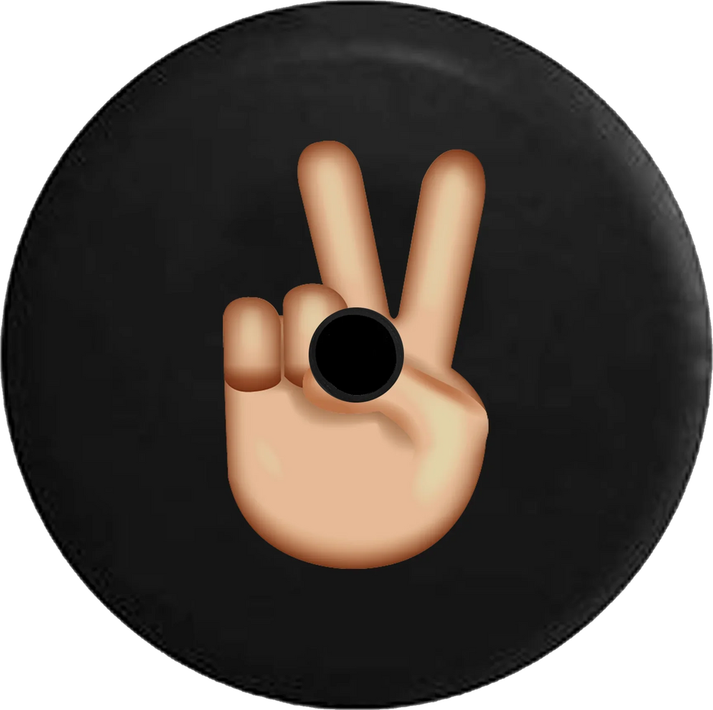 Jeep 2018 Sign Text for Wrangler Tire RV Peace Spare 2019 Backup Fingers Camera Inch Cover Emoji JL 33