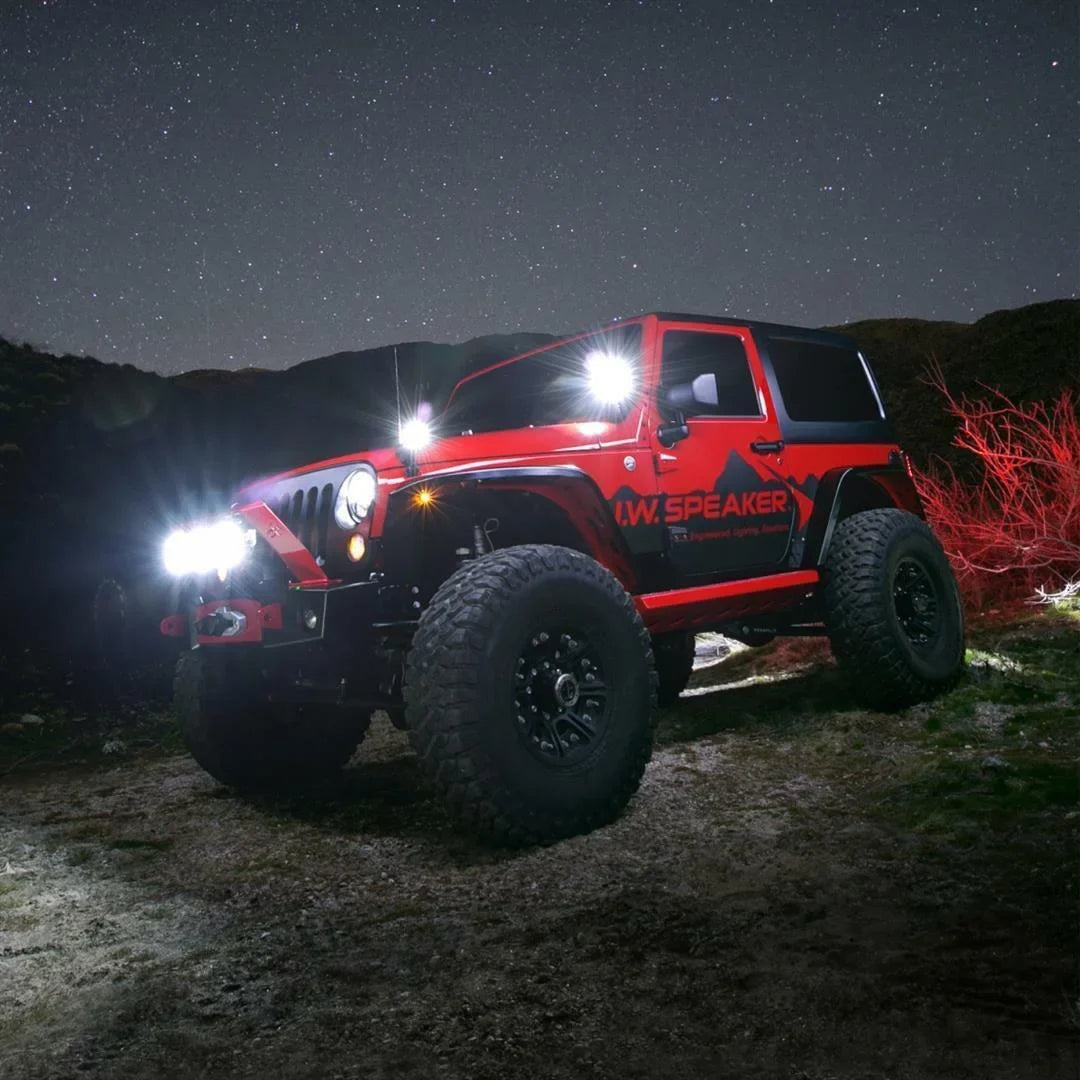 24V 6 1300581 Beam JW Light, Square Black Speaker LED in. 526F Flood