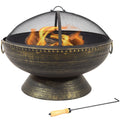 Royal Fire Spark Sunnydaze Steel with Poker and Outdoor Pit Screen 30"