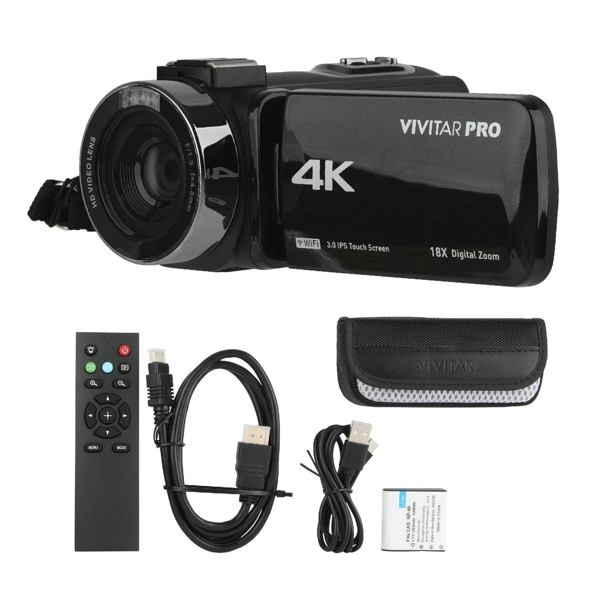 Camera, Vision, Remote Night Control Video Vivitar 4K HD Digital WIFI,
