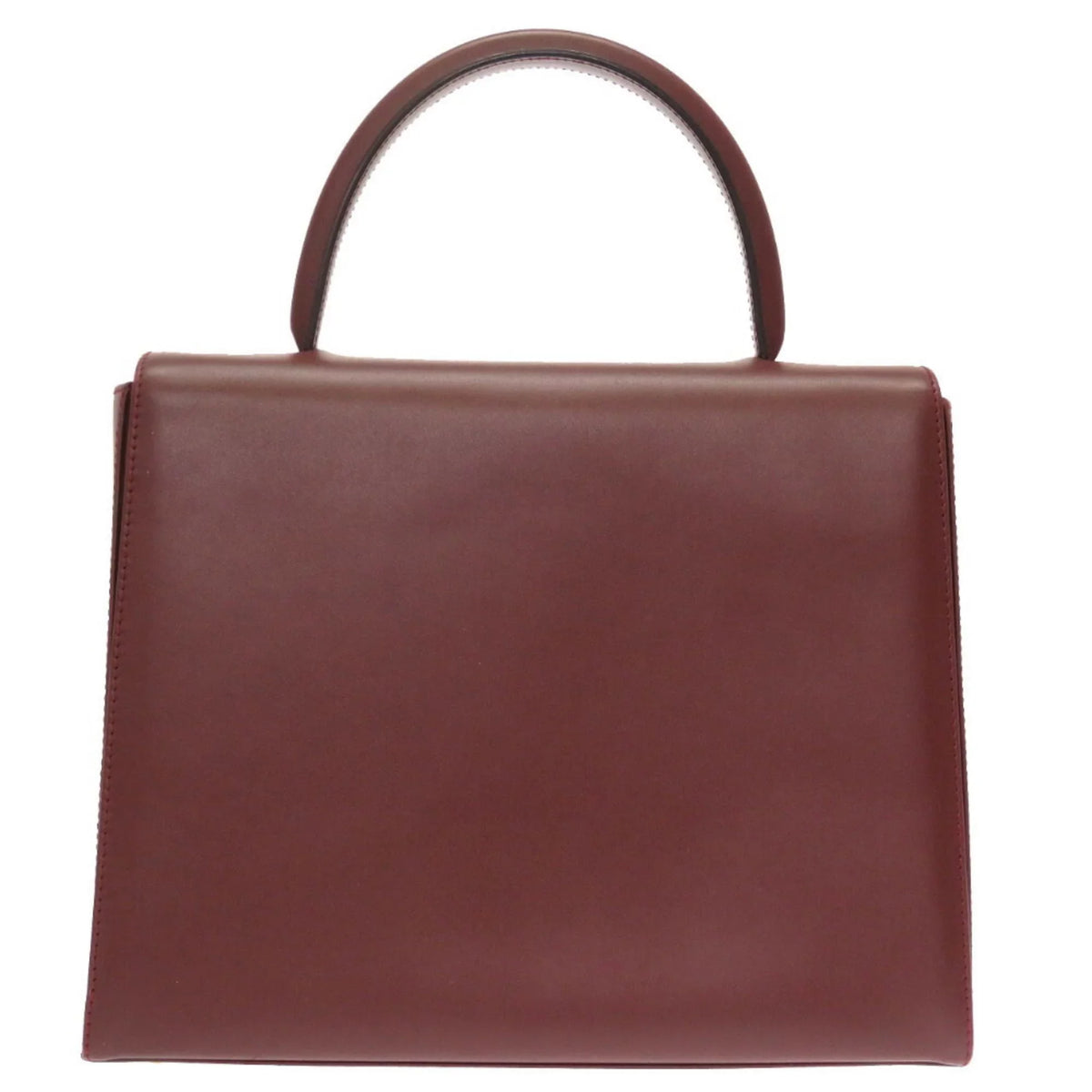 Pre-Owned must red bordeaux (Good) line Cartier leather handbag