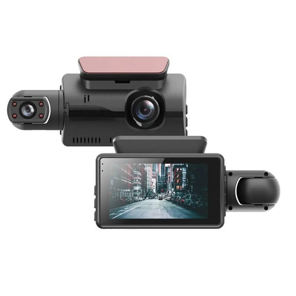 Auto Dual 1080P Lens And And Camera Cameras Rear Vehicle DashCam DVR 3 With Cam Car Night Front WIFI Interior GPS Dash