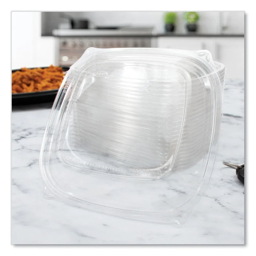 Dart Bags/Carton x Pro Bowls, oz 4 Plastic, Lids 24-32 Square Clear, 8.5 0.5, Clear 63/Bag, for PresentaBowls x 8.5