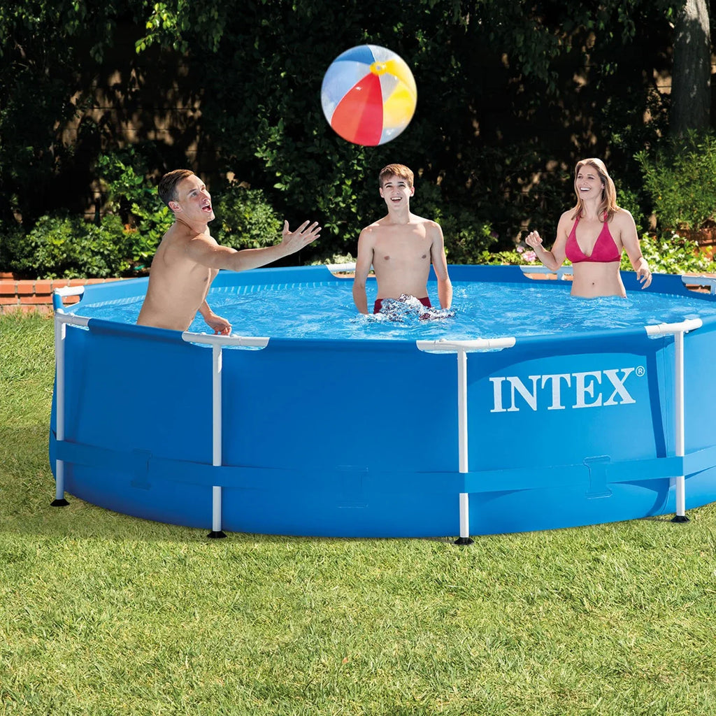 Metal Pool Pack) Cleaning Pump Swimming Kit (2 Intex Filter Frame and Pool with