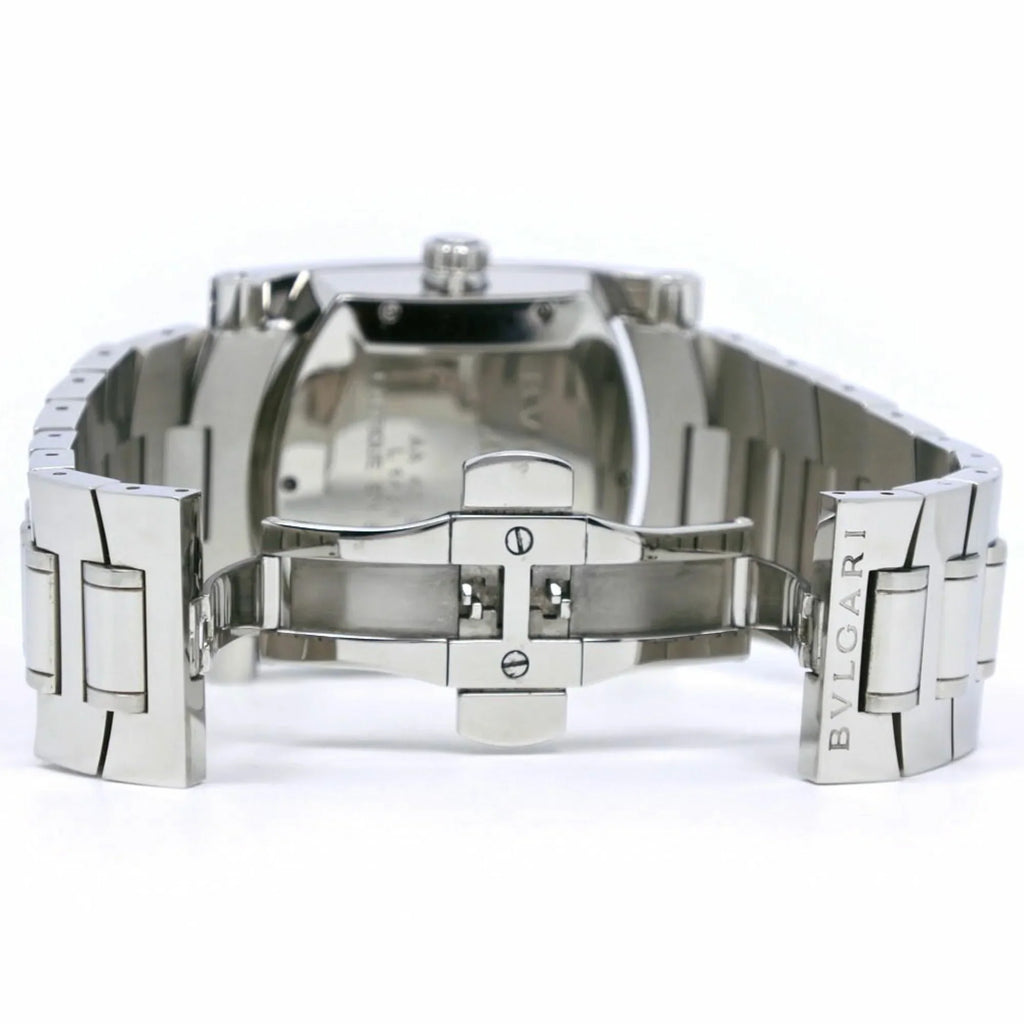 AA48S Ashoma Stainless Pre-Owned Watch Bvlgari Navy (Good) Silver Steel Men's Automatic Dial