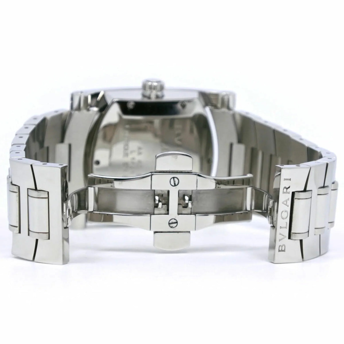 AA48S Ashoma Stainless Pre-Owned Watch Bvlgari Navy (Good) Silver Steel Men's Automatic Dial