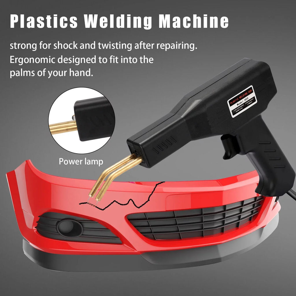 Hot Repair Gun Staples Welder Machine Welding Kit Bumper Stapler Plastic Car 600