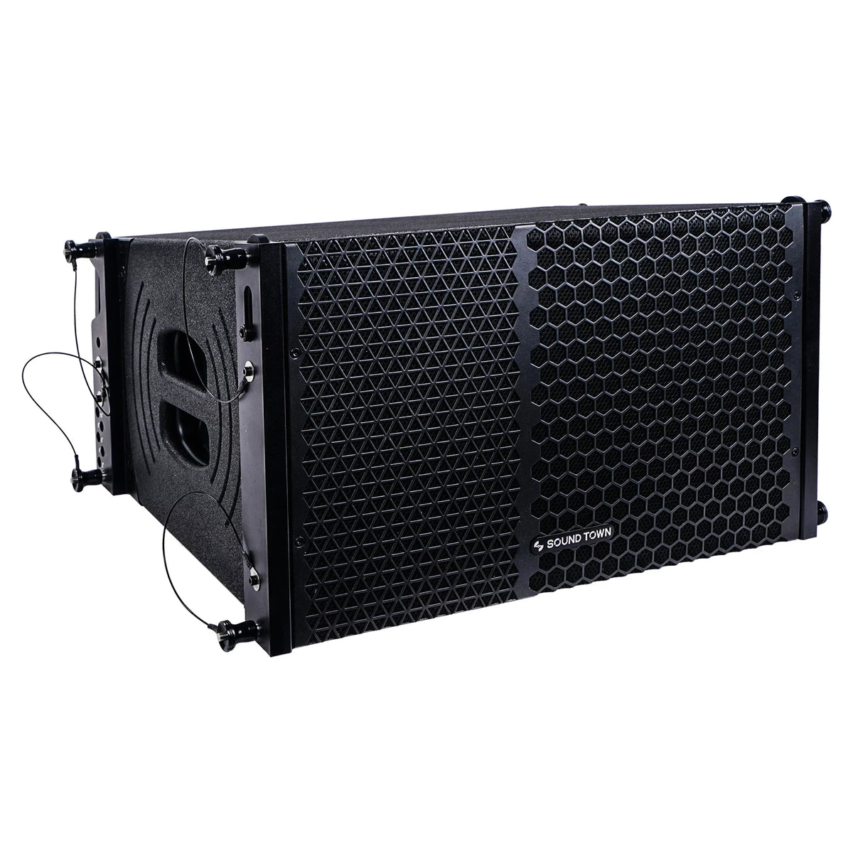 Clubs, Line 1 ZETHUS and Restaurants, X 10-inch Speaker Series for Stages, Array Four Black Line System Sound Powered Town Array Churches Compact with Bars, Schools Speakers,
