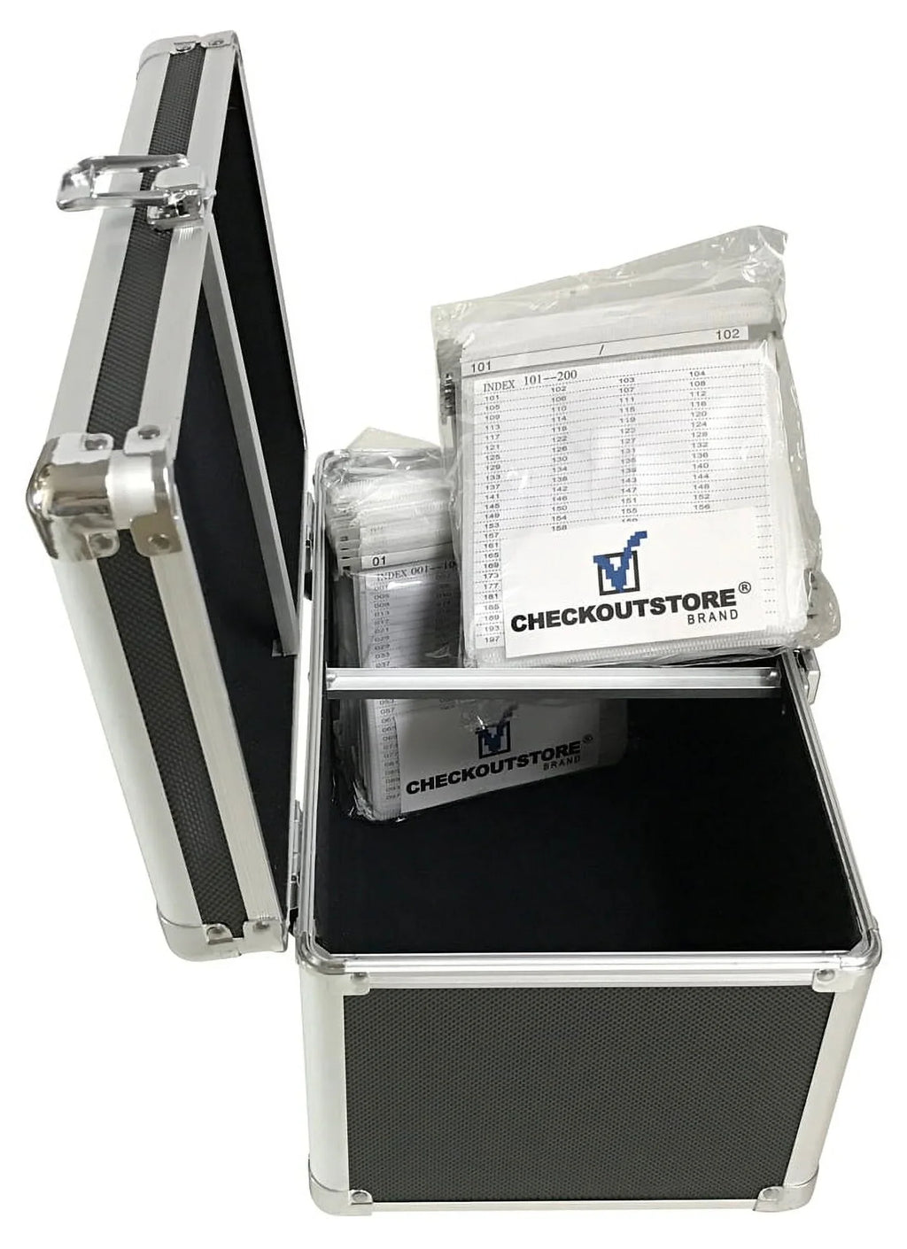200 Aluminum Storage Black CD/DVD Sleeves Discs) Hanging (Holds Box CheckOutStore