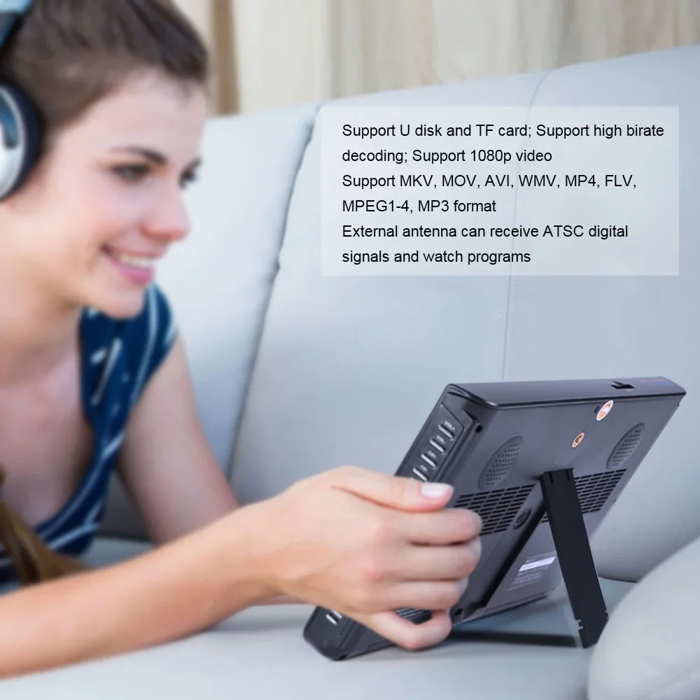Screen , for Freeview LEADSTAR USB Support ATSC LED TV Portable 10 TFT Card Player Inch Video Digital