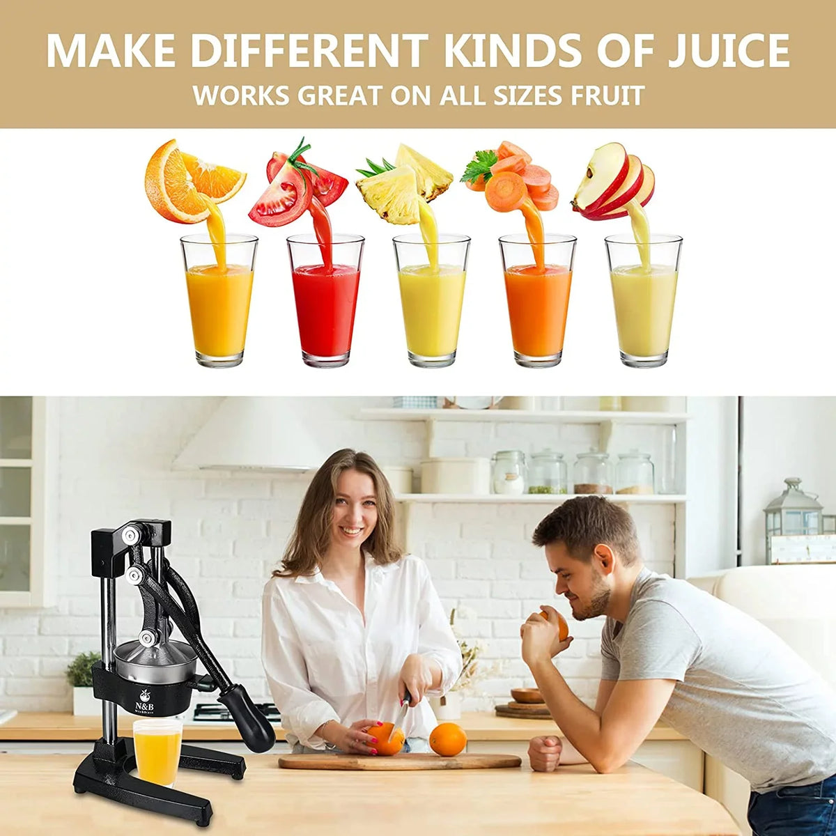 Squeezer, Manual Commercial Juicer, Orange Citrus Hand Press Grade Professional Grey