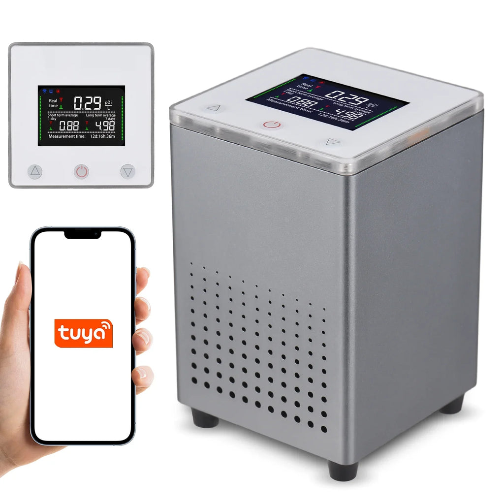 Smart Radon Office Tuya WiFi Radon Tester Sound Alarms Data Professional Professional Tester Monitor Pristin APP Sensitively Alarms Radon Indoor WiFi Indoor APP Detector,Radon Room Quickly