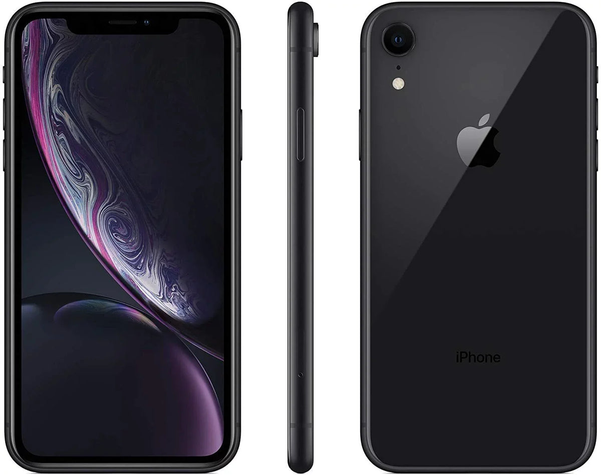(Refurbished) 64GB (Fully Gift Unlocked) Black XR iPhone w/ A1984 Box Restored Apple